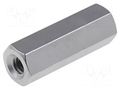 Screwed spacer sleeve; 12mm; Int.thread: M2; hexagonal; brass DREMEC TFF-M2X12/DR111