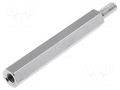 Screwed spacer sleeve; 35mm; Int.thread: M3; Ext.thread: M3; brass DREMEC TFM-M3X35/DR213