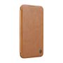 Etui Nillkin Qin Prop Leather iPhone 16 (brązowy), Nillkin 6902048281943