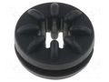 Grommet; Ømount.hole: 9.5mm; black; Panel thick: max.1.6mm FIX&FASTEN TGM-14