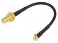 Cable-adapter; -40÷85°C; 100mm; RG174; MMCX,SMA SR PASSIVES MMCX-SMA-100