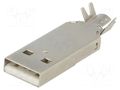 Connector: USB A; plug; for cable; soldering; PIN: 4; straight; 1A KEYSTONE KEYS925