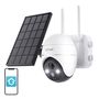 Wireless 5MP WiFi outdoor camera ieGeek ZS-GX4S white with solar panel, ieGeek ZS-GX4S White