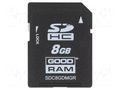 Memory card; industrial; MLC,SD; UHS I U1; 8GB; -40÷85°C GOODRAM INDUSTRIAL SDC8GDMGRB