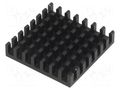 Heatsink: extruded; black; L: 29mm; W: 29mm; H: 6mm; aluminium FISCHER ELEKTRONIK ICKBGA29X29X6