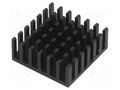 Heatsink: extruded; black; L: 25mm; W: 25mm; H: 10mm; aluminium FISCHER ELEKTRONIK ICKBGA25X25X10