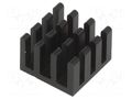 Heatsink: extruded; black; L: 15mm; W: 15mm; H: 10mm; aluminium FISCHER ELEKTRONIK ICKBGA15X15X10