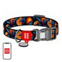 Waudog "Oranges" nylon dog collar with QR code, size S, Waudog 280-4054