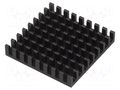Heatsink: extruded; black; L: 33mm; W: 33mm; H: 6mm; aluminium FISCHER ELEKTRONIK ICKBGA33X33X6