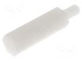 Screwed spacer sleeve; hexagonal; polyamide; M3; M3; 18mm FIX&FASTEN TP-18