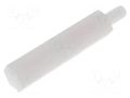 Screwed spacer sleeve; hexagonal; polyamide; M3; M3; 25mm FIX&FASTEN TP-25