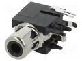 Connector: RCA; socket; female; angled 90°; THT; brass; on PCBs KEYSTONE KEYS972