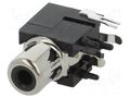 Connector: RCA; socket; female; angled 90°; THT; brass; on PCBs KEYSTONE KEYS972