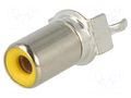 Connector: RCA; socket; female; straight; THT; brass; tinned KEYSTONE KEYS586