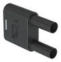 BANANA TEST CONN, PLUG, 32A, BLACK/CABLE 66.4010-21
