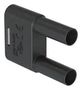 BANANA TEST CONN, PLUG, 32A, BLACK/CABLE 66.4012-21