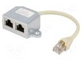 Splitter; 8p8c; RJ45 socket x2,RJ45 plug; female LOGILINK LOG-NP0045