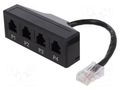 Splitter; RJ11 socket x4,RJ45 plug LOGILINK LOG-MP0036