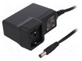 Power supply: switching; mains,plug-in; 15VDC; 2.66A; 40W; 88% MEAN WELL GEM40I15-P1J
