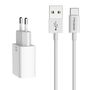 Mcdodo USB Dual Charger CH-6721 (EU) Type-C 1m Travel set (white), Mcdodo CH-6721