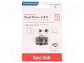 Pendrive; OTG,USB 3.0; 32GB; R: 150MB/s; Ultra Dual OTG SANDISK SDDD3-032G-G46