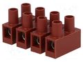 Connector: terminal block; 400V; with wire protector; brown; 4mm2 BM GROUP BM93FS4