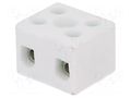 Connector: terminal block; 32A; 450V; hot condition; white matt SIMET SI-CPO-5A-2P