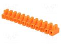 Connector: terminal block; 32A; 400V; screw terminal; orange; 4mm2 PAWBOL PE.4032P