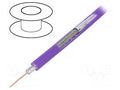 Wire: coaxial; RG59; wire; Cu; PVC; violet; 100m; Øcable: 6.1mm TELESTE RG59-CU-VI