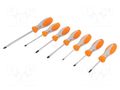 Kit: screwdrivers; Pozidriv®,slot; 7pcs. AVIT AV-05015