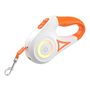 Rojeco Dog Automatic Leash LED 5 m (white and orange), Rojeco RQYS-04 Orange