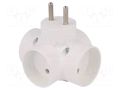 Connector: AC supply; splitter; 2P; Type: round; white TIMEX-ELEKTRO R-47