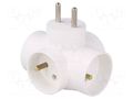 Connector: AC supply; splitter; 2P+PE; Type: round,with earthing TIMEX-ELEKTRO R-48