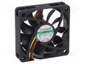 Fan: DC; axial; 24VDC; 60x60x15mm; 44.85m3/h; 34.2dBA; Vapo; 4700rpm SUNON MF60152V1-G99-A