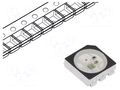 Programmable LED; RGB; SMD; 5050,PLCC6; 3.5÷5.3VDC; 5x5x1.6mm WORLDSEMI WS2813B-B