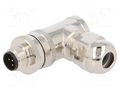Connector: M12; plug; PIN: 5; male; 60V; angled 90°; IP67; for cable TE Connectivity T4113412051-000