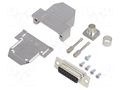 Connector: D-Sub; PIN: 15; plug; female; soldering; for cable; black ENCITECH DCRP15-DBS-CF65