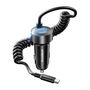 Choetech TC0030 65W 1C1A dual-port car charger with 1.2m spring cable, Choetech TC0030