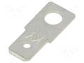 Terminal: flat; 6.35mm; 0.8mm; male; screw; brass; tinned; straight FIX&FASTEN PC11250