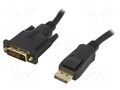 Cable; DisplayPort plug,DVI-D (24+1) plug; DisplayPort 1.1 GOOBAY MC.2300.1112.050BK