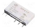 Relay: electromagnetic; SPDT; Ucoil: 6VDC; 6A; 6A/250VAC; 6A/30VDC HONGFA RELAY HF41F/006-ZS