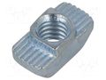 Nut; for profiles; Width of the groove: 8mm; steel; zinc; T-slot ELESA+GANTER GN505-8-M6-OB