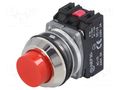Switch: push-button; 30mm; Stabl.pos: 1; NC + NO; red; IP56; NEF30 PROMET NEF30-WCXY