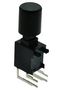PUSHBUTTON SW, DPST-NO-DM, 3A/30V, RA TH PB400OAQR1BLK.