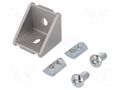 Angle bracket; for profiles; Width of the groove: 8mm; W: 38mm ELESA+GANTER GN961-40-8-40C-MT