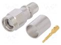 Connector: SMA; plug; male; straight; 50Ω; crimped; for cable; PTFE TELEGÄRTNER J01150A0618