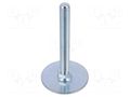 Foot; Base dia: 60mm; M12; steel; Plunger length: 100mm ELESA+GANTER GN40-60-M12-100A0S