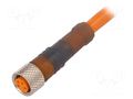 Cable: for sensors/automation; M8; PIN: 4; straight; 5m; plug; 60VAC LUMBERG AUTOMATION ELKAKV152042