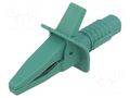 Crocodile clip; 10A; green; max.25mm; 4mm socket CLIFF FCR7942