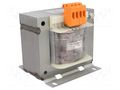 Transformer: mains; 400VA; 230VAC; 42V; Leads: terminal block; IP00 INDEL TMB400/42V